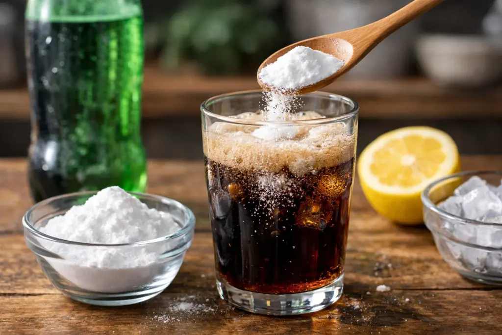 Mélanger le bicarbonate de soude avec du soda : à quoi ça sert, pourquoi le recommande-t-on et quels sont ses avantages ?