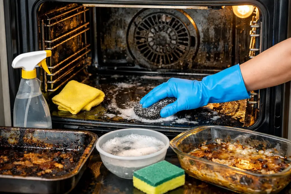 Ni vinaigre ni bicarbonate : la meilleure façon d’enlever la graisse du four et des plats